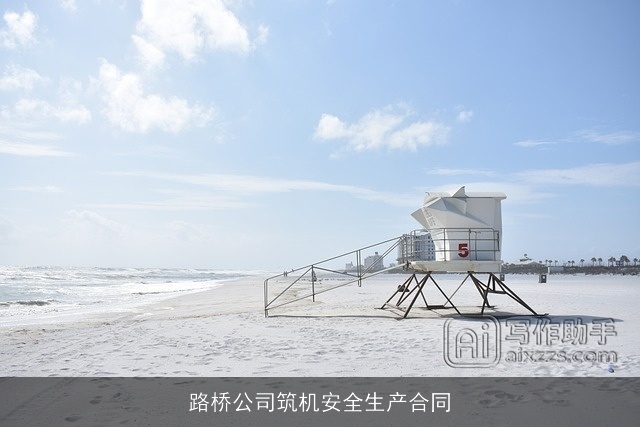 路桥公司筑机安全生产合同