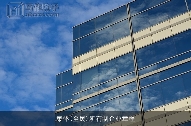 集体(全民)所有制企业章程