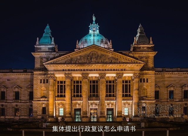 集体提出行政复议怎么申请书