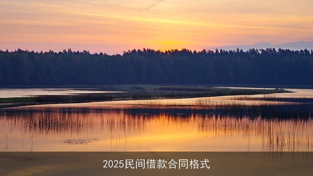 2025民间借款合同格式