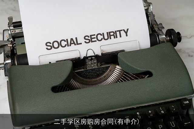 二手学区房购房合同(有中介)