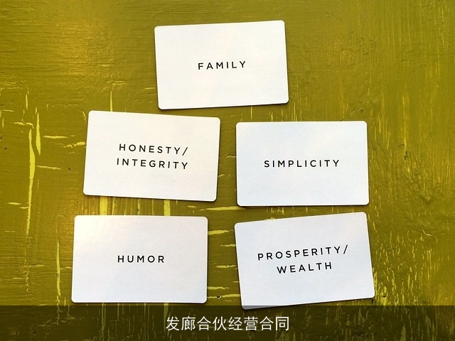 发廊合伙经营合同