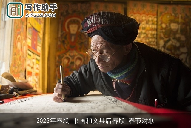 2025年春联 书画和文具店春联_春节对联