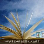 2025关于读书的格言警句_人生格言