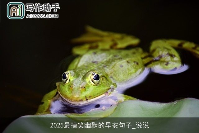 2025最搞笑幽默的早安句子_说说