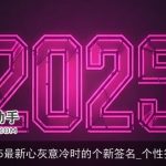 2025最新心灰意冷时的个新签名_个性签名