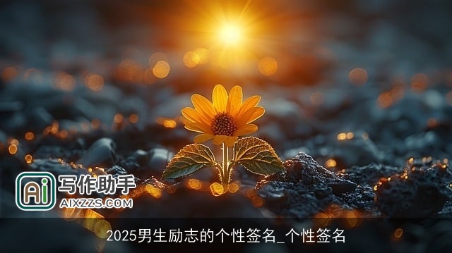 2025男生励志的个性签名_个性签名