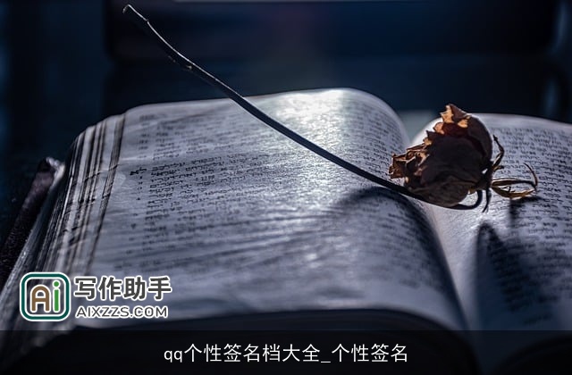 qq个性签名档大全_个性签名