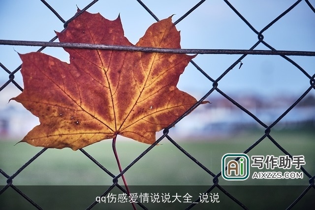 qq伤感爱情说说大全_说说