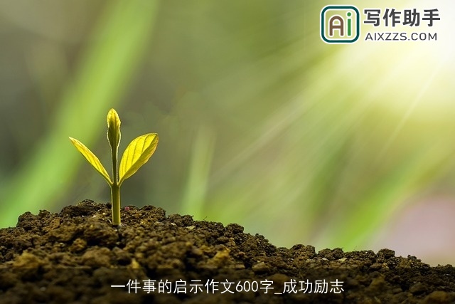 一件事的启示作文600字_成功励志