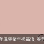 2025年温馨猪年祝福语_春节短信