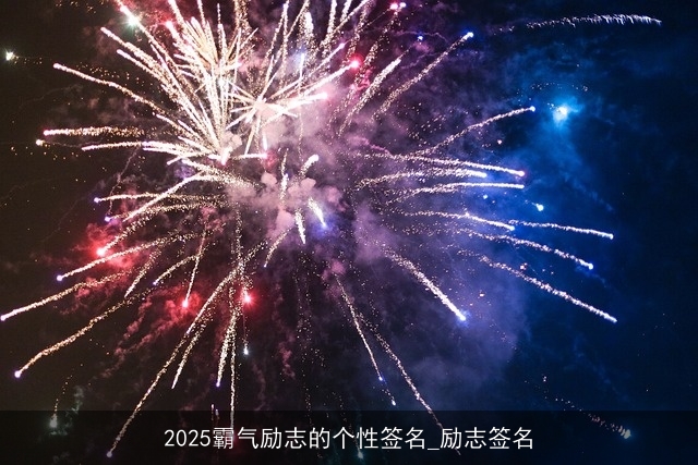 2025霸气励志的个性签名_励志签名