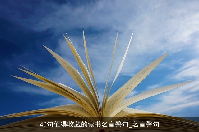40句值得收藏的读书名言警句_名言警句