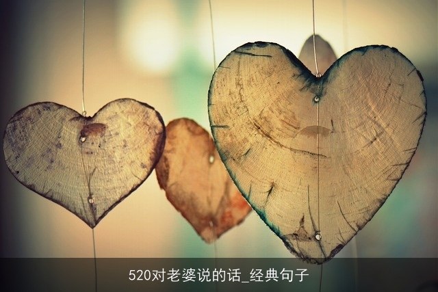 520对老婆说的话_经典句子