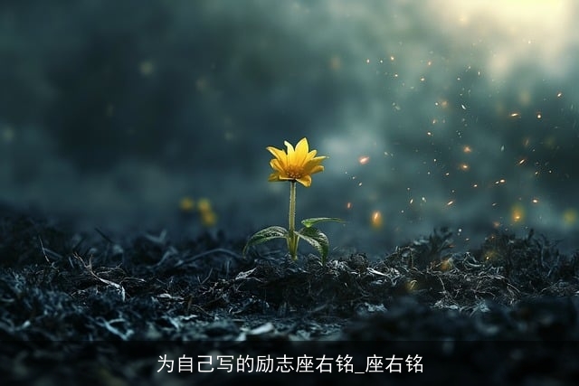 为自己写的励志座右铭_座右铭