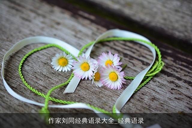 作家刘同经典语录大全_经典语录