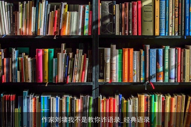 作家刘墉我不是教你诈语录_经典语录