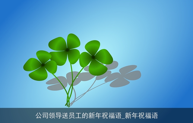 公司领导送员工的新年祝福语_新年祝福语