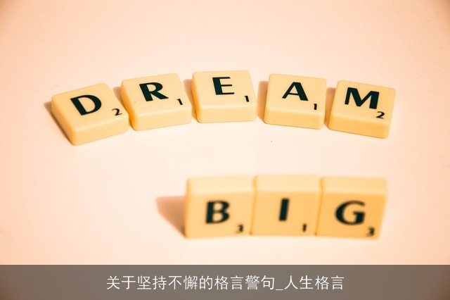 关于坚持不懈的格言警句_人生格言