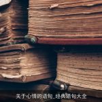 关于心情的语句_经典语句大全