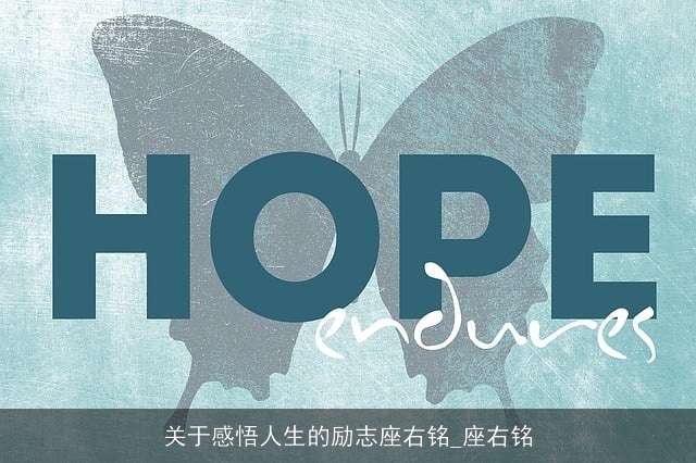 关于感悟人生的励志座右铭_座右铭