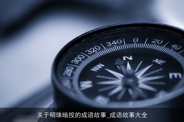 关于明珠暗投的成语故事_成语故事大全
