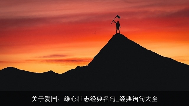 关于爱国、雄心壮志经典名句_经典语句大全