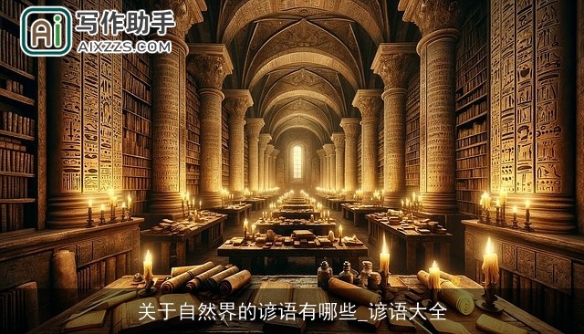 关于自然界的谚语有哪些_谚语大全