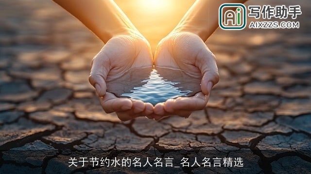 关于节约水的名人名言_名人名言精选