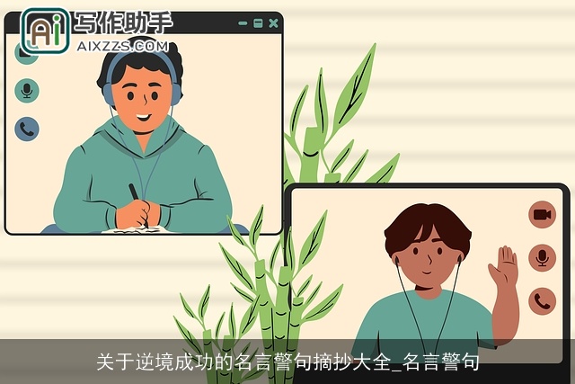 关于逆境成功的名言警句摘抄大全_名言警句