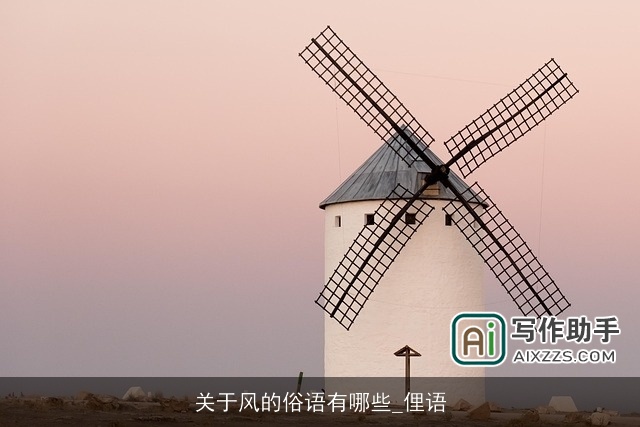 关于风的俗语有哪些_俚语