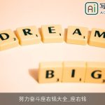 努力奋斗座右铭大全_座右铭