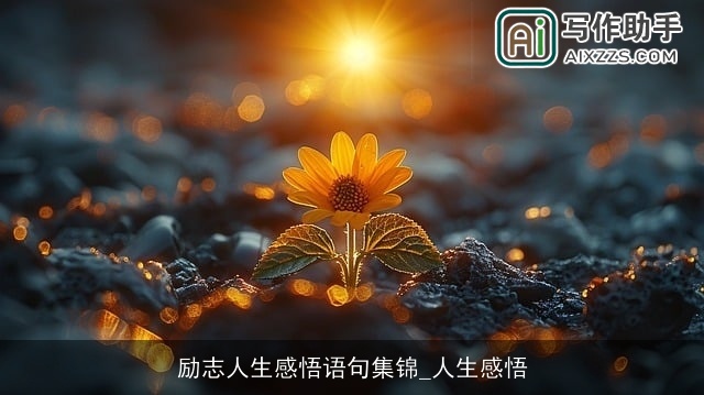 励志人生感悟语句集锦_人生感悟