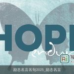 励志名言名句2025_励志名言