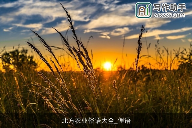 北方农业俗语大全_俚语