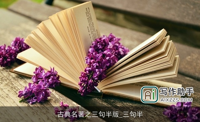 古典名著之三句半版_三句半
