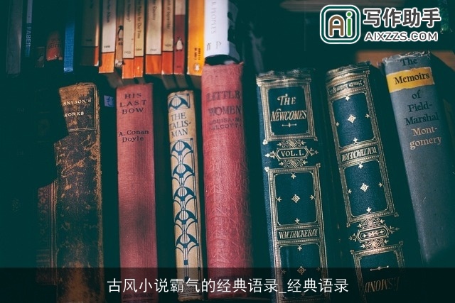 古风小说霸气的经典语录_经典语录