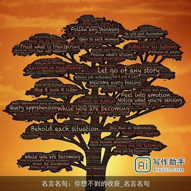 名言名句：你想不到的收获_名言名句