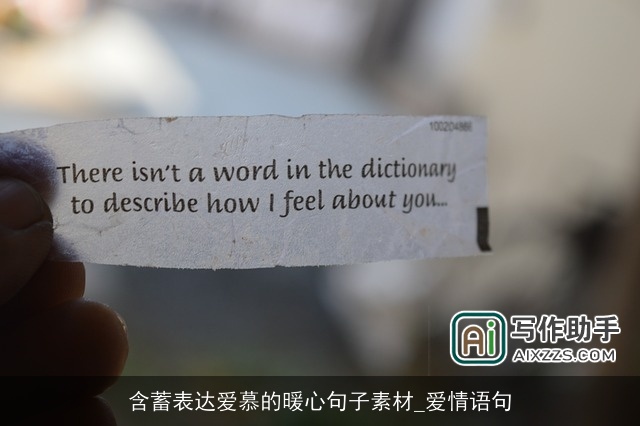 含蓄表达爱慕的暖心句子素材_爱情语句