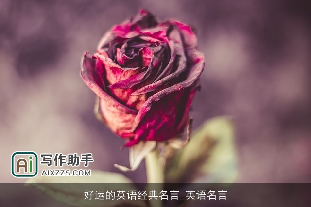 好运的英语经典名言_英语名言