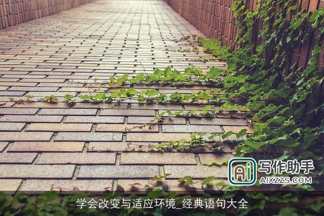 学会改变与适应环境_经典语句大全