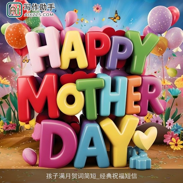 孩子满月贺词简短_经典祝福短信