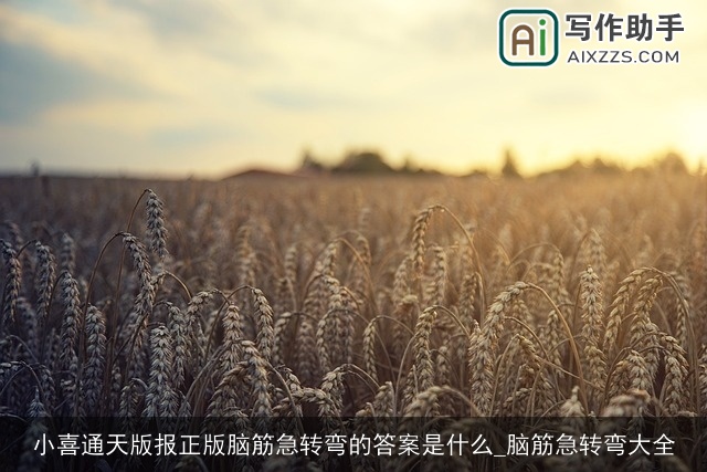 小喜通天版报正版脑筋急转弯的答案是什么_脑筋急转弯大全