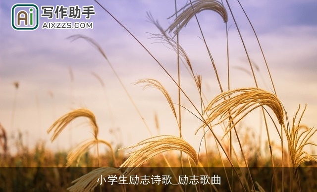 小学生励志诗歌_励志歌曲