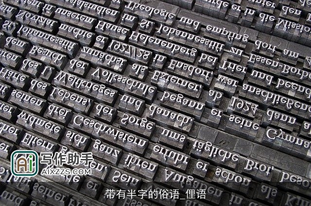 带有半字的俗语_俚语