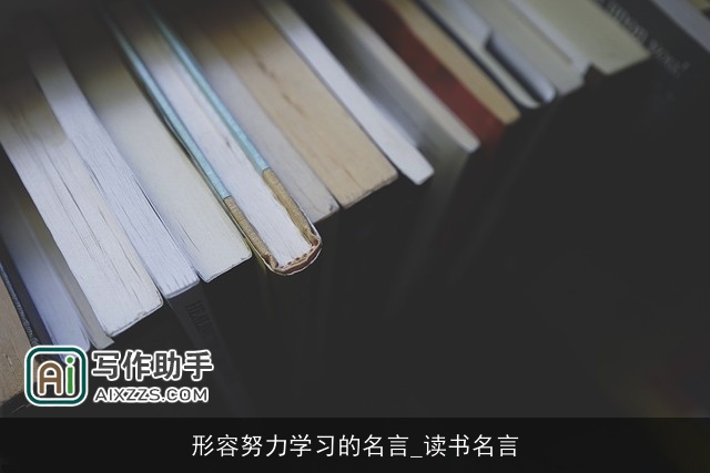 形容努力学习的名言_读书名言