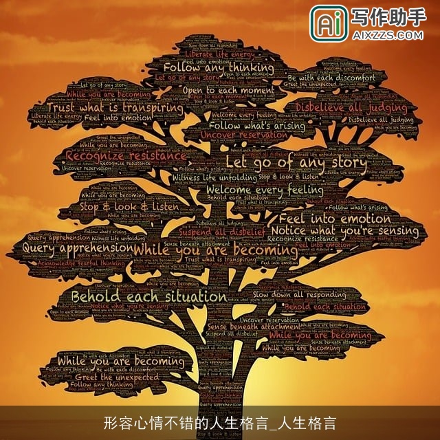 形容心情不错的人生格言_人生格言