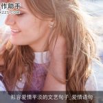 形容爱情平淡的文艺句子_爱情语句