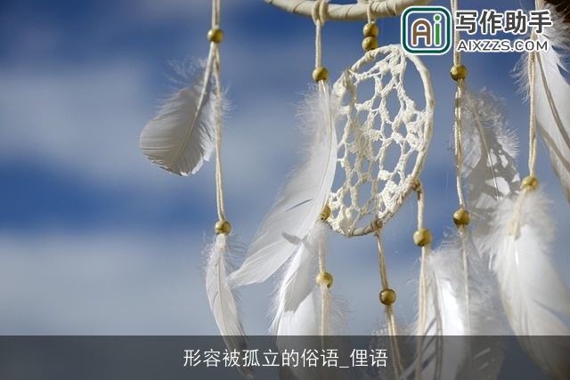 形容被孤立的俗语_俚语