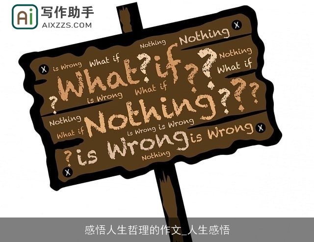 感悟人生哲理的作文_人生感悟